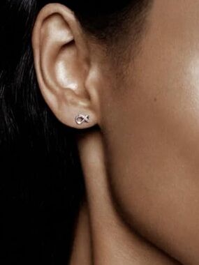 Pandora Silver Infinity Stud Earrings - sterling silver  nib